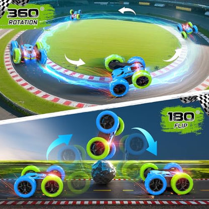 Blue Green RC Car for Kids