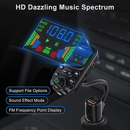 Bluetooth 5.3 FM Transmitter for Car Bluetooth Car Adapter