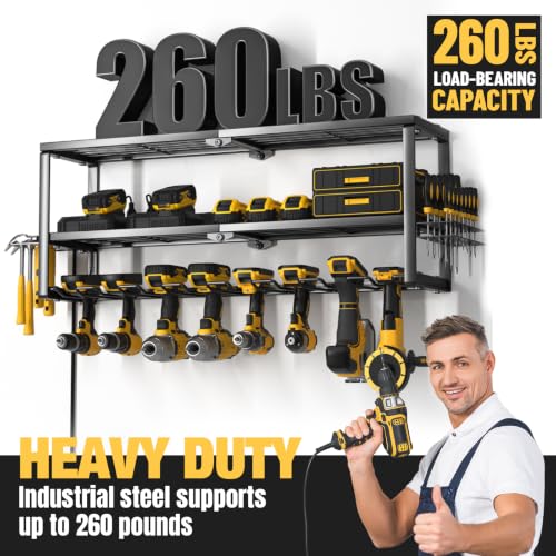 Heavy Duty Power Tool Organizer with Charging Station