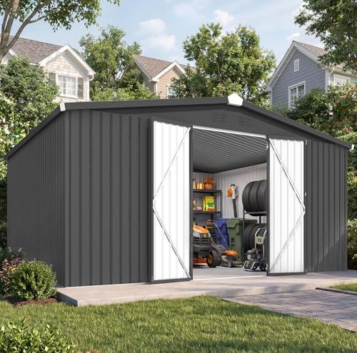 12' x 14' Waterproof Metal Outdoor Storage Shed
