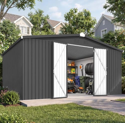 12' x 14' Waterproof Metal Outdoor Storage Shed