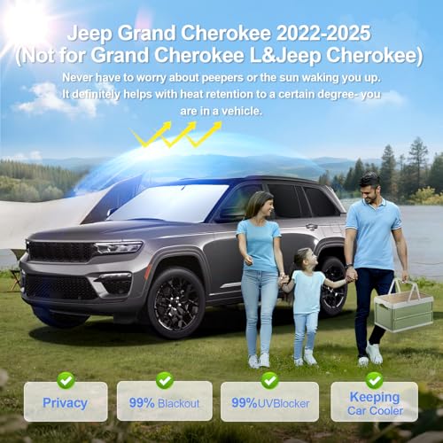 8pcs Car Window Shades for Jeep Grand Cherokee 2022 (8 Count)