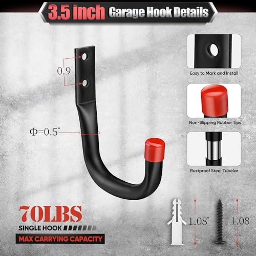 12 Pack Heavy Duty Garage Hooks