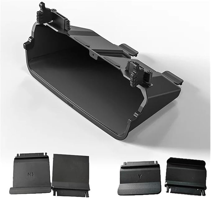 Compatible for Tesla Model Y Model 3 Highland Under Screen Storage Tray Storage Box Behind The Screen Storage Box Car Accessories(Black)