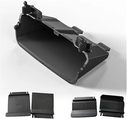 Compatible for Tesla Model Y Model 3 Highland Under Screen Storage Tray Storage Box Behind The Screen Storage Box Car Accessories(Black)