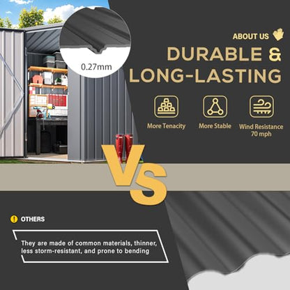 Corner 6x6 Storage Sheds & Outdoor Storage with Openable Windows