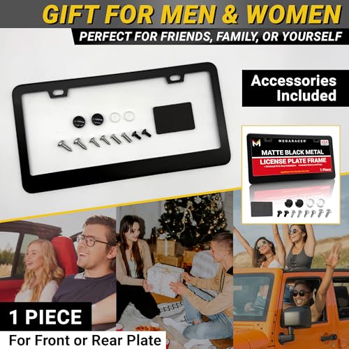 Premium Matte Black License Plate Frame