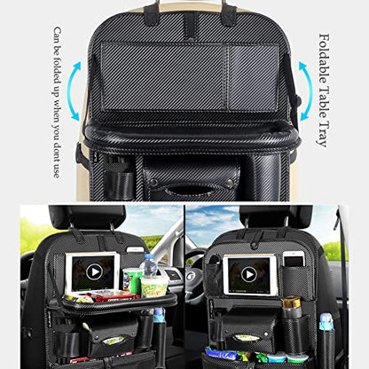 Car Backseat Organizer with Foldable Table Tray