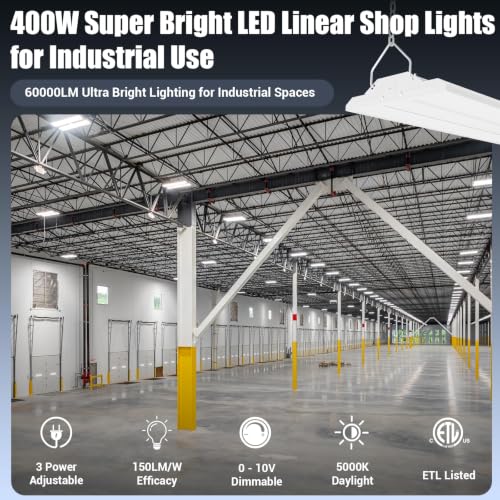 2 Pack 400W LED Linear Shop Lights (2 Count)