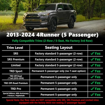 Floor Mats & Cargo Liner for Toyota 4Runner 2013