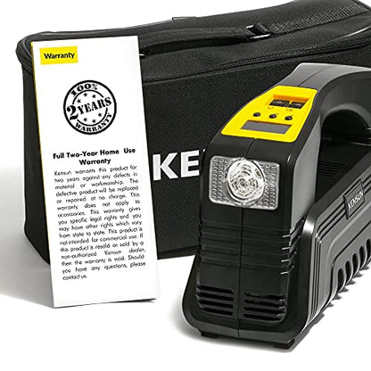 AC DC Digital Tire Inflator for Car 12V DC and Home 110V AC Rapid Performance Portable Air Compressor Pump for Car