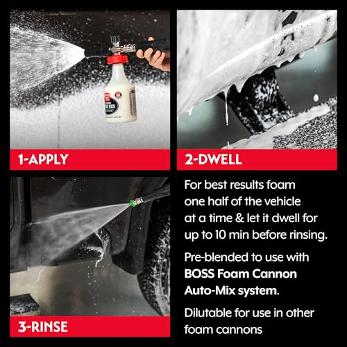 BOSS Foaming Surface Wash for Car Cleaning and Detailing (35 Fl Oz)