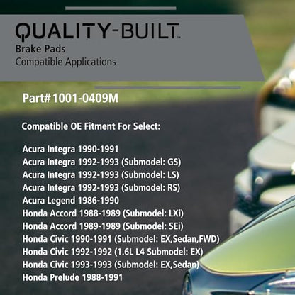 Front Semi Metallic Brake Pads