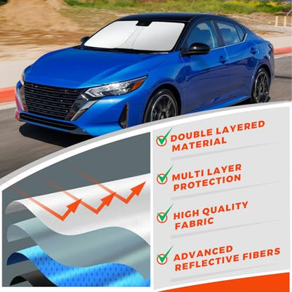 Foldable Front Windshield Sunshade fit for Nissan Sentra 2020