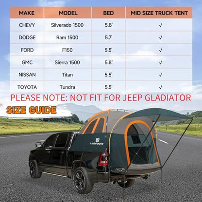 Truck Bed Tent with Awning