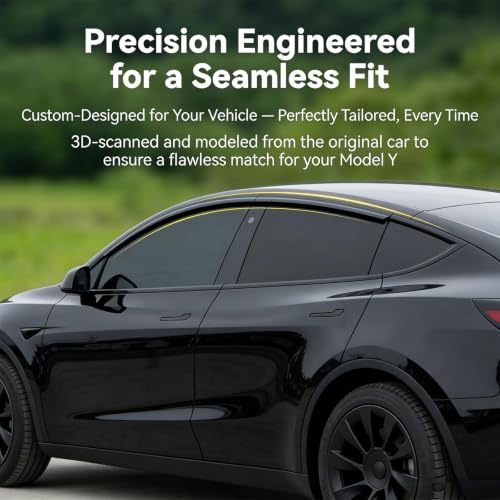 Window Visors Rain Guards Compatible with Tesla Model Y 2020