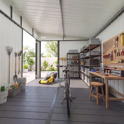 8'x10' Lean to Shed Metal Storage Shed with Floor