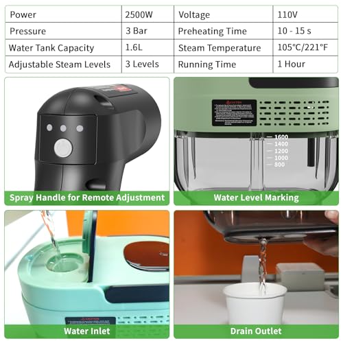 Handheld Steam Cleaner for Home (16 Count)