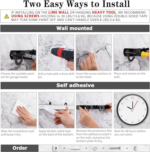 Black Broom Holder Wall Mount