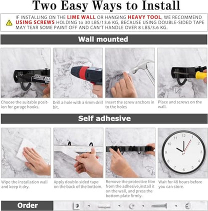 Black Broom Holder Wall Mount