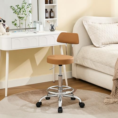 Rolling Stool with Back