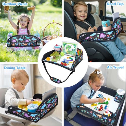 Kids Travel Tray for Carseat for Road Trip Activities