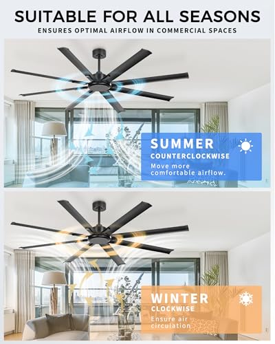72 Inch Large Ceiling Fan Without Light