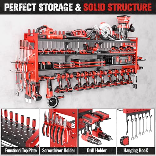 49.8" Power Tool Organizer Wall Mount