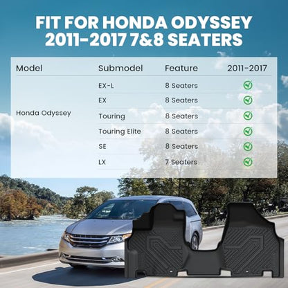 Floor Mats & Trunk Mat for Honda Odyssey 2011