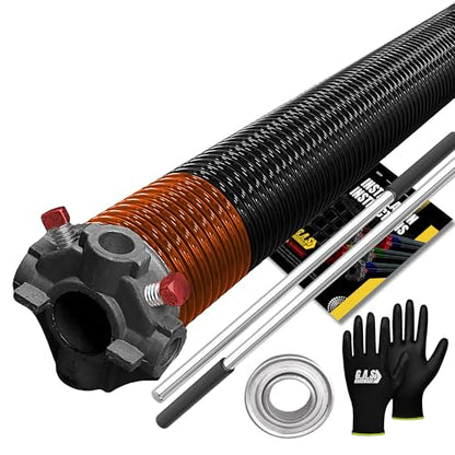 Garage Door Torsion Spring 273x2x35 Torsion Spring for Right Side of Garage Door with 1" Steel Bearing