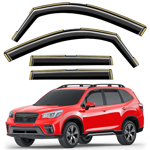 in Channel Window Visors Rain Guards for Subaru Forester 2019 (4 Count)
