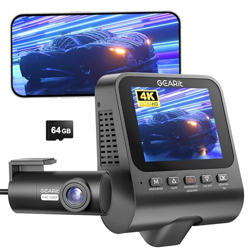4K Dash Cam Front and Rear