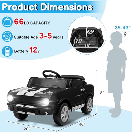 12V Licensed Shelby Electric Car for Kids