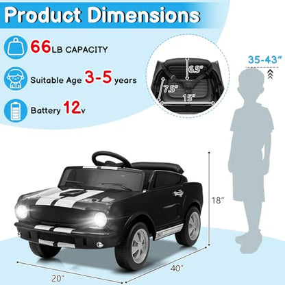 12V Licensed Shelby Electric Car for Kids