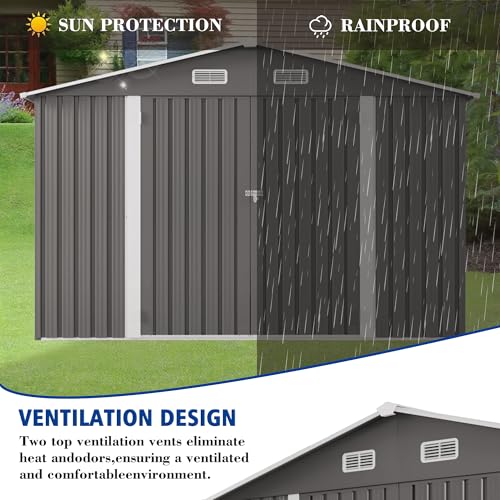 10x8 FT Outdoor Storage Shed with Window