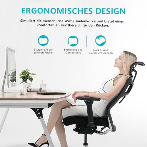3 PCS Seat Cushion for Carseat Lumbar Support Pillow Car Neck Headrest Pillows Memory Foam Gel Memory Foam Massage Point Seat Pads Pressure Relief Back Cushion for Office Chair (3 Count)