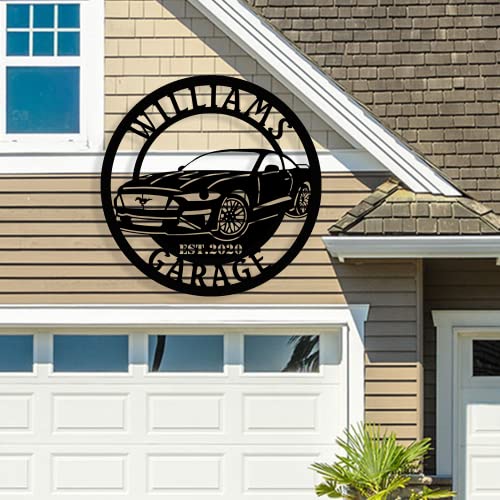 Personalized Metal Name Garage Sign