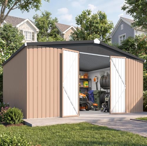 12' x 14' Large Metal Outdoor Storage Shed