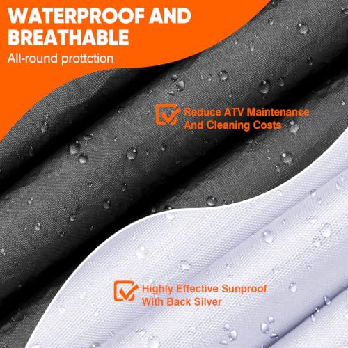 ATV Cover 420D Heavy Duty Waterproof 4 Wheeler Cover for Honda