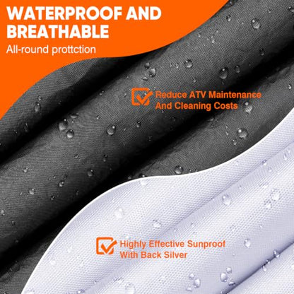 ATV Cover 420D Heavy Duty Waterproof 4 Wheeler Cover for Honda