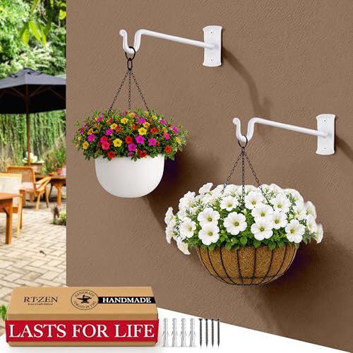 Plant Hangers Outdoor or Indoor Heavy Duty Wall Bracket Hooks (2 Count)
