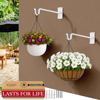 Plant Hangers Outdoor or Indoor Heavy Duty Wall Bracket Hooks (2 Count)