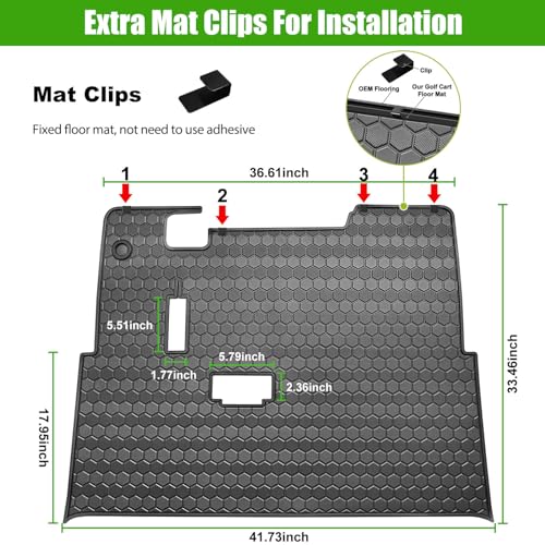 EZGO TXT Golf Cart Full Coverage Floor Liner Mat