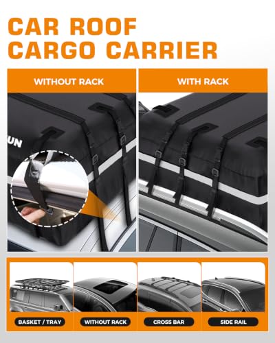 Rooftop Cargo Carrier Bag 20 Cu Ft Waterproof Car Roof Bag