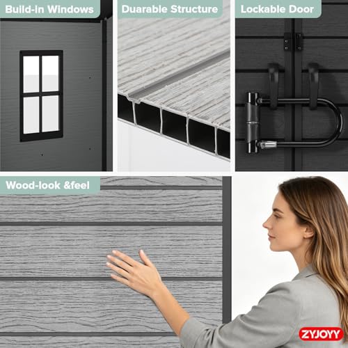 Outdoor Storage Shed 6x4.4 FT with Floor