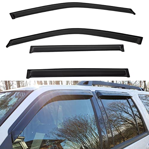 4pcs Window Visors Rain Guards for 2018 (4 Count)