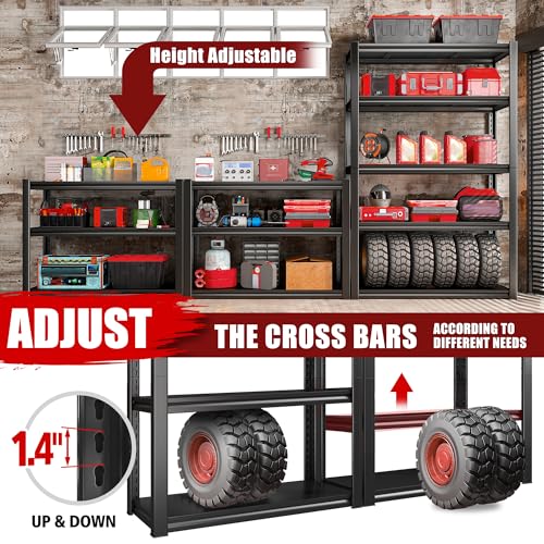 Storage Shelves 2000LBS Garage Shelving Heavy Duty (2 Count)