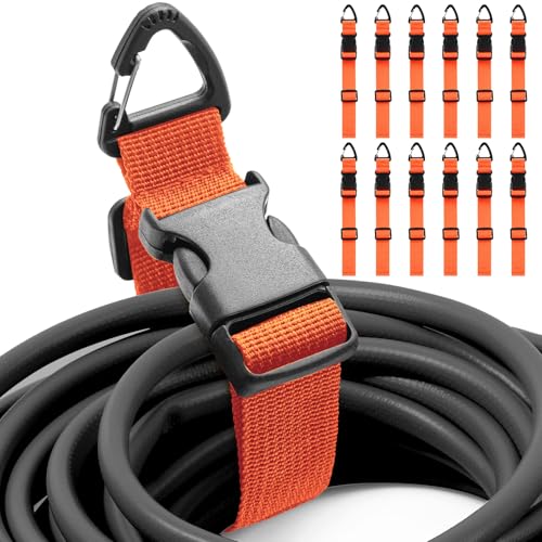 12 Pack Adjustable Extension Cord Holder Straps (12 Count)