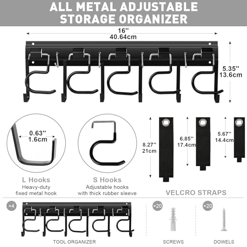 Metal Garage Tool Organizer Wall Mount (20 Count)