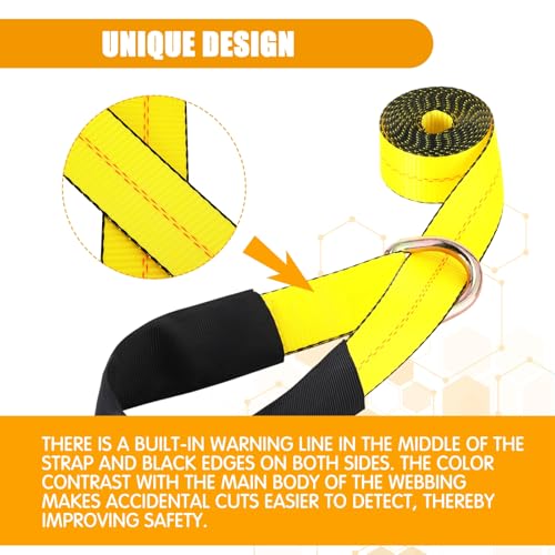 12 Pack 2" x 10ft Lasso Tow Truck Straps with D Ring 11 (12 Count)